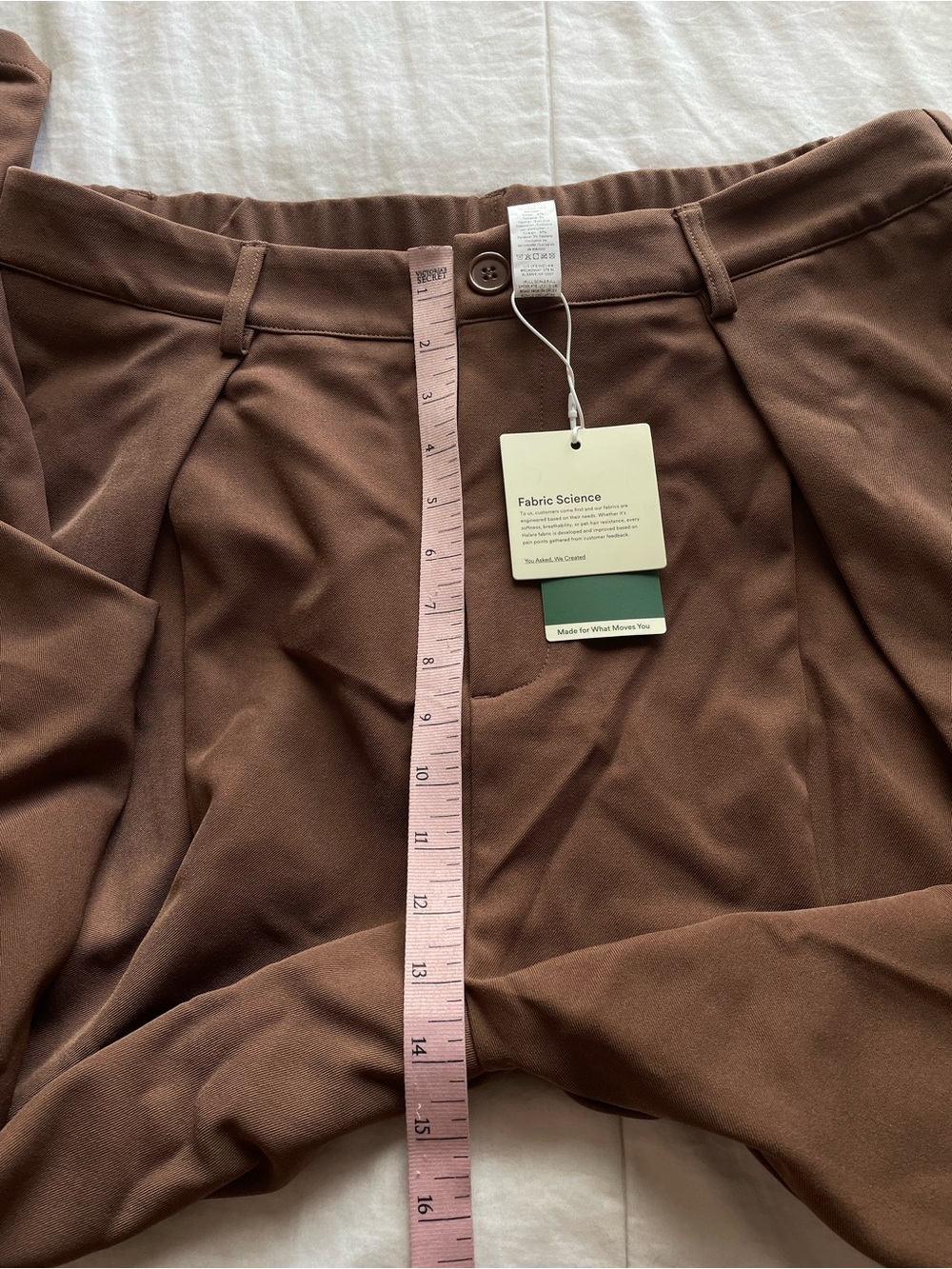 NWT Halara High Waisted Work Wide Leg Pants Pockets Partridge Brown XL Pleated - Picture 9 of 10